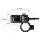1 * Universal Motorcycle Handlebar Waterproof Dual USB Socket Charger Durable
