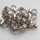 50Pcs 1/2"-3/4" Stainless Steel Drive Hose Clamp Fuel Line Worm Clip Adjustable