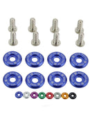 8 Pcs M6 Gaskets Car Modification Bumper Washer License Plate Mini Screw Set