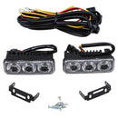 2Pcs 3 LED High Power Car DRL Daytime Running Turn Signal Light Fog Lamps