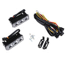 2x 3 LED Amber+White High Power Car Daytime Running Light DRL Turn Signal Lamp