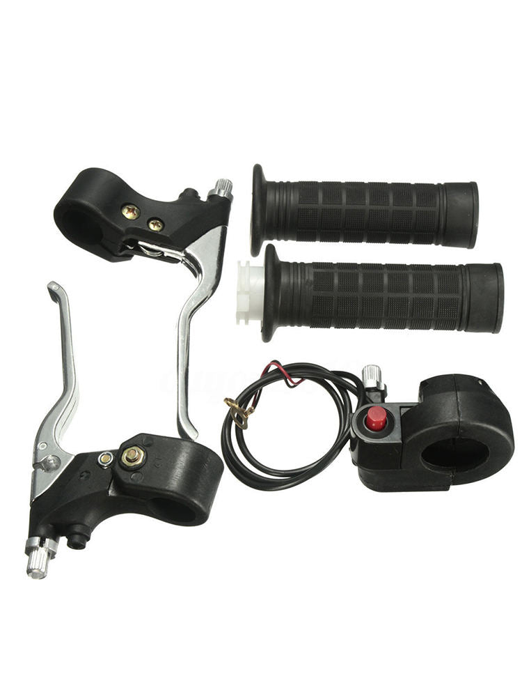 1 Set Hand Grip Kill Switch Twist Throttle Brake Lever Moto Pocket Dirt Bike New