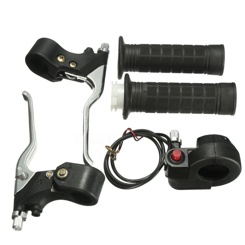 1 Set Hand Grip Kill Switch Twist Throttle Brake Lever Moto Pocket Dirt Bike New