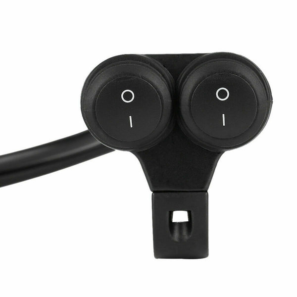 1 x Motorcycle ATV Handlebar Dual Button Refit Headlight Red Light Switch