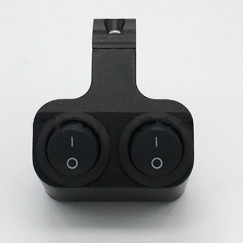 1 x Motorcycle ATV Handlebar Dual Button Refit Headlight Red Light Switch