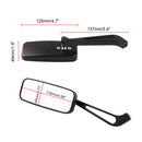 1Pair Aluminum Black Motorcycle Rectangle Rearview Side Mirrors Newest Useful