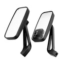 1Pair Aluminum Black Motorcycle Rectangle Rearview Side Mirrors Newest Useful