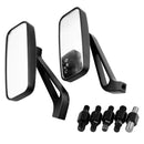 1Pair Aluminum Black Motorcycle Rectangle Rearview Side Mirrors Newest Useful