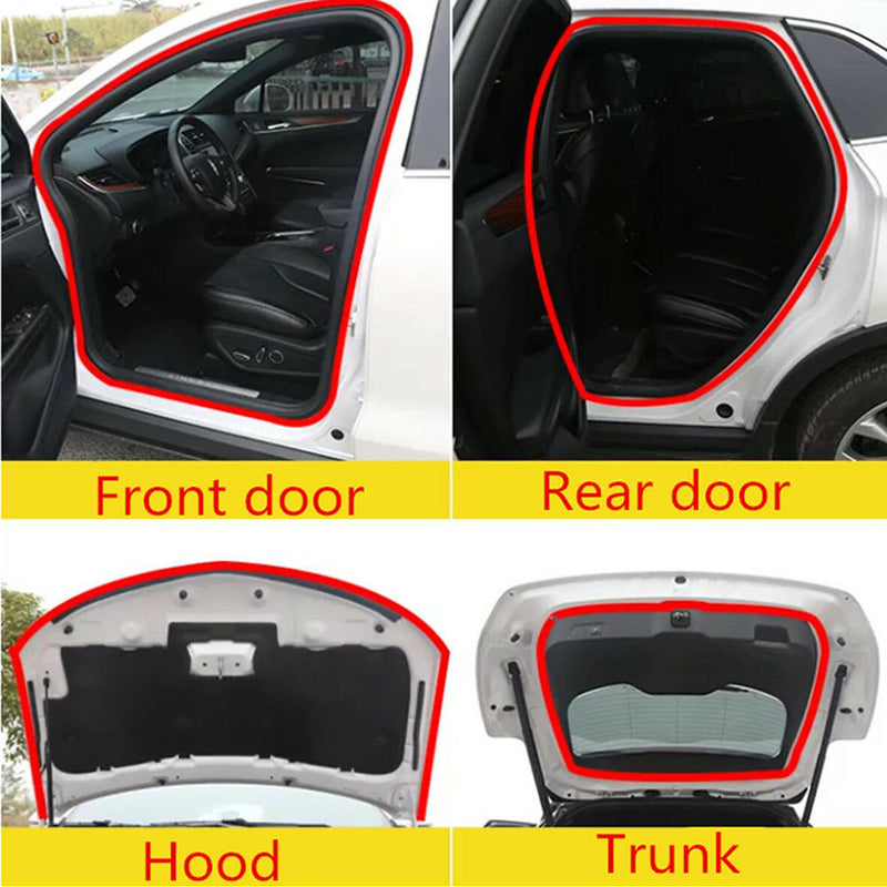 1 x 4M L-Shape Car Trunk Door Hood Edge Rubber Seal Strip Stick Trim Accessories