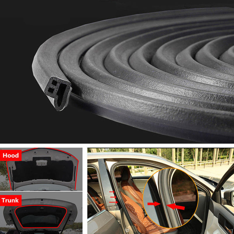 1* 4M L Shape Seal Strip Car Hood Trunk Trim Moulding Rubber Weatherstrip Best