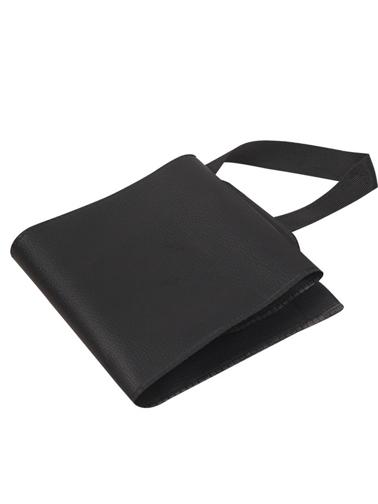 1 x PU Faux Leather Waterproof Foldable Car Solid Color Umbrella Bag New