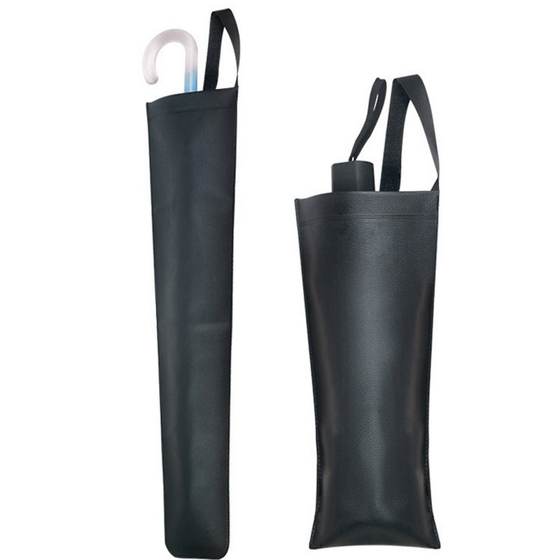 1 x PU Faux Leather Waterproof Foldable Car Solid Color Umbrella Bag New