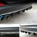 4Pcs Car Rear Bumper Lip Diffuser Shark Fin Spoiler Protector Universal