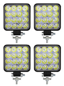 4 X 48W Led Work Lights Flood Lamp OffRoad ATV SUV Car Boat Truck 12V 24V Square