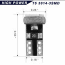 20 x White SMD 12v T5 Wedge Light Bulb Interior / Instrument Panel / Gauge