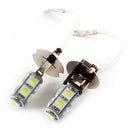 10PC H3 5050 9 LED Cornering lamp Fog Head Light Lamp Bulb Pure White DC 12V