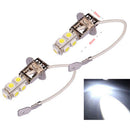 10PC H3 5050 9 LED Cornering lamp Fog Head Light Lamp Bulb Pure White DC 12V
