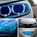 1x Glossy Tint Vinyl Film Overlay Wrap Sheet For Headlight Fog Lights Taillight