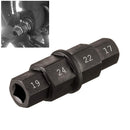 1 pc Motorcycle Hex Spindle Wrench Key Tool 3/8" Square Drive 17mm 19mm Useful