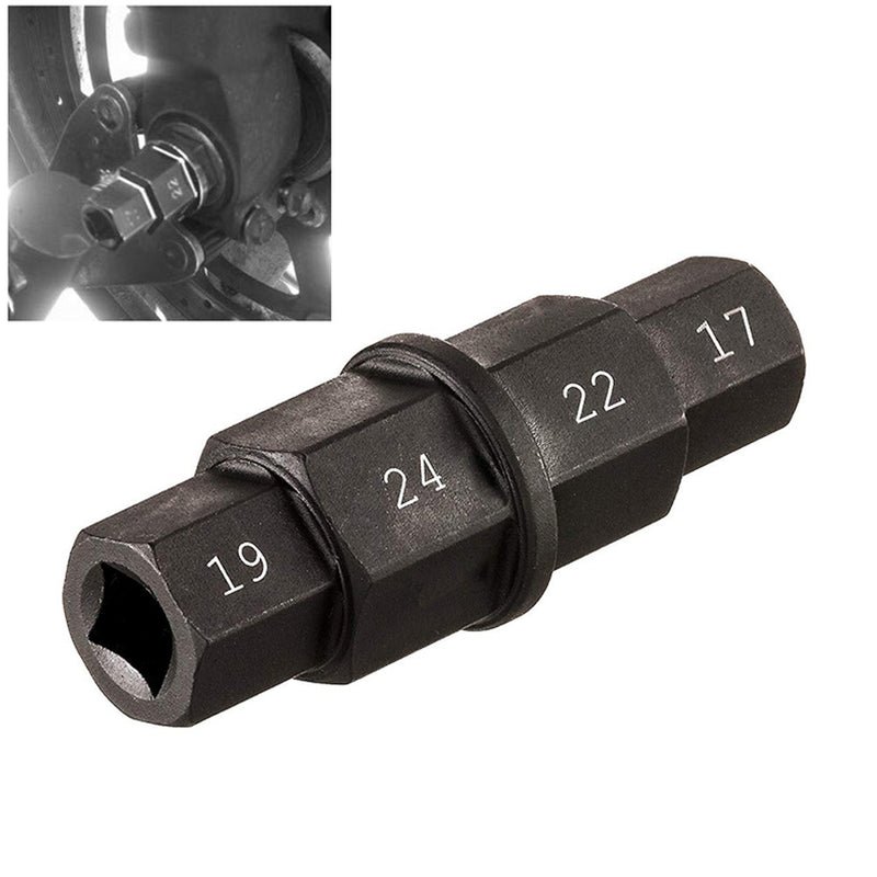 1* Motorcycle Hex Spindle Wrench Key Tool 3/8" Square Drive 17mm 19mm Nice