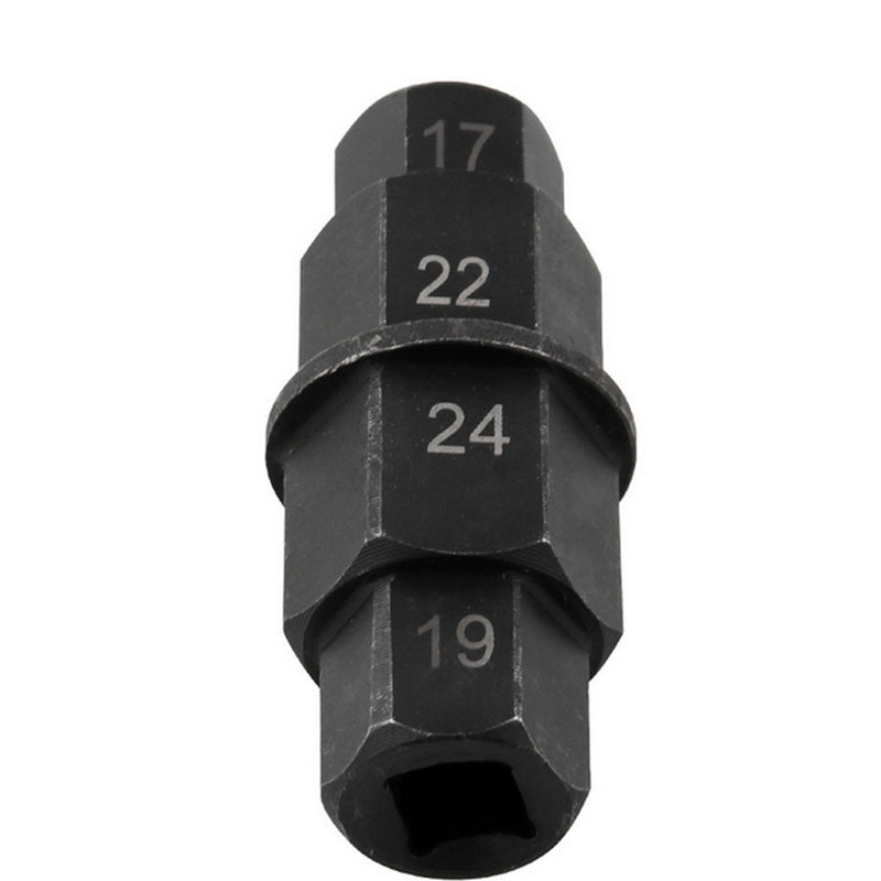 1* Motorcycle Hex Spindle Wrench Key Tool 3/8" Square Drive 17mm 19mm Nice
