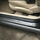 Black Carbon Fiber Scuff Plate Door Sill Cover Panel Step Guard For Car New