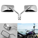 Pair 10mm Motorcycle Motorbike Scooter Rod Rearview Side Mirror Clear Universal