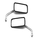 Pair 10mm Motorcycle Motorbike Scooter Rod Rearview Side Mirror Clear Universal