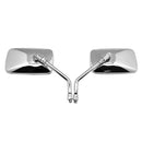 Pair 10mm Motorcycle Motorbike Scooter Rod Rearview Side Mirror Clear Universal