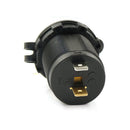 1 Pc Black DC 12V Car Boat Motorcycle Cigarette Lighter Socket Outlet Power Plug