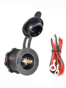 Black DC 12V Car Boat Motorcycle Cigarette Lighter Socket Outlet Power Plug