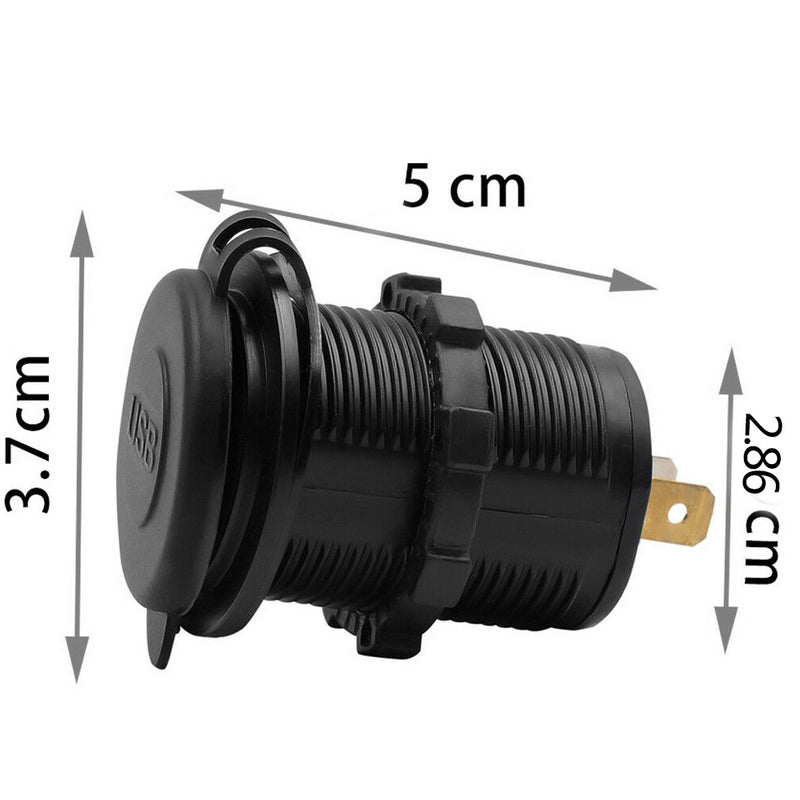 Dual USB Car Cigarette Lighter Socket Splitter Charger Power DC12 20A / DC24V 10
