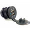 Dual USB Car Cigarette Lighter Socket Splitter Charger Power DC12 20A / DC24V 10