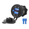 Dual USB Car Cigarette Lighter Socket Splitter Charger Power DC12 20A / DC24V 10