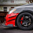 4 x Black Front Bumper Lip Chin Spoiler Wing Body Kit  High Quality