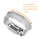 40pcs Hose Clamp Adjustable Pipe Tube Clamps 304 Stainless Steel Clips