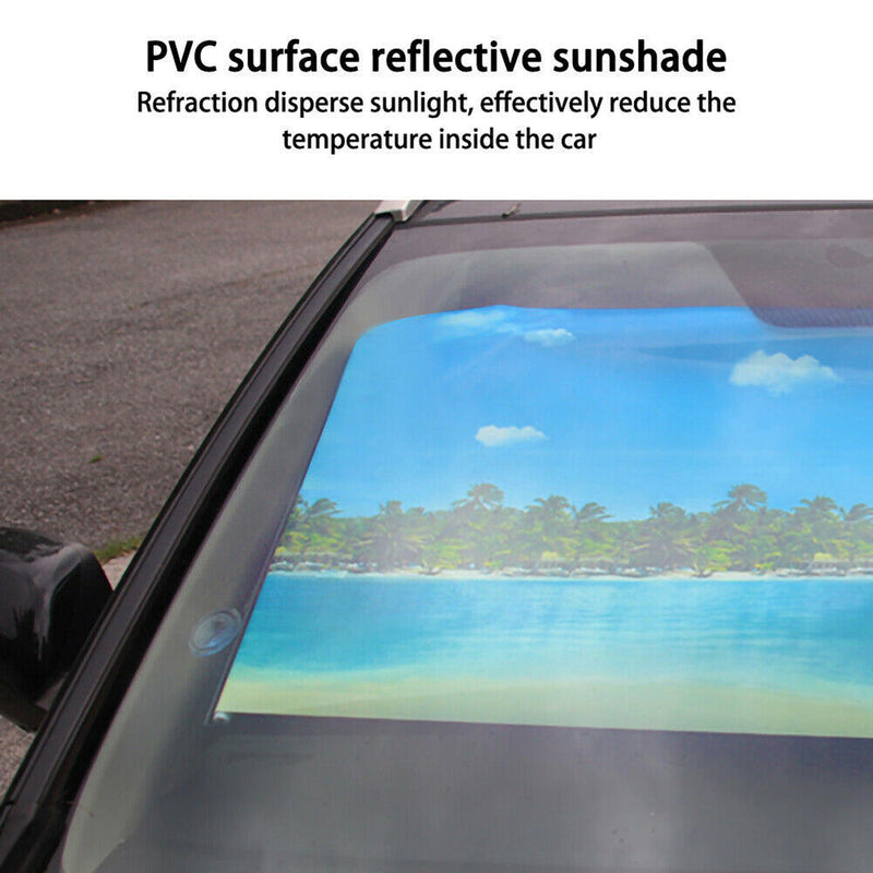 Car Retractable Windshield Sun Shade Visor Folding Block Cover  Window