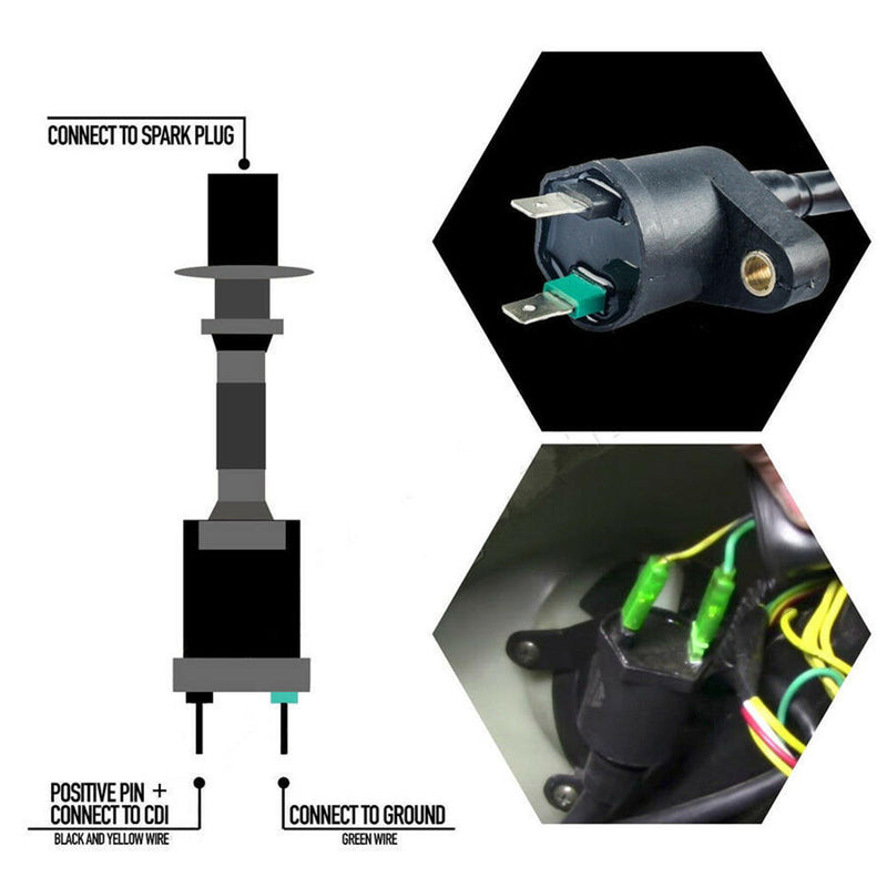 12V Ignition Coil AC 5-pin CDI GY6 Pit Dirt Bike ATV Quad Go-Kart 50cc - 125cc