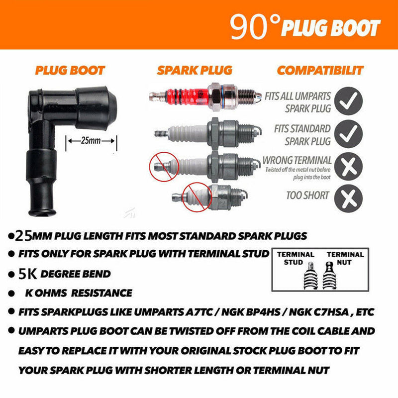 12V Ignition Coil AC 5-pin CDI GY6 Pit Dirt Bike ATV Quad Go-Kart 50cc - 125cc