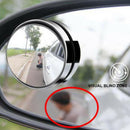2Pcs Car Rotation Small Round Mirror 50mm Blind Spot Reversing Rearview Mirror