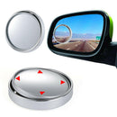 2Pcs Car Rotation Small Round Mirror 50mm Blind Spot Reversing Rearview Mirror