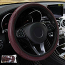 DIY Car Stitch PU Leather Steering Wheel Cover Needle Thread Anti-slip Soft