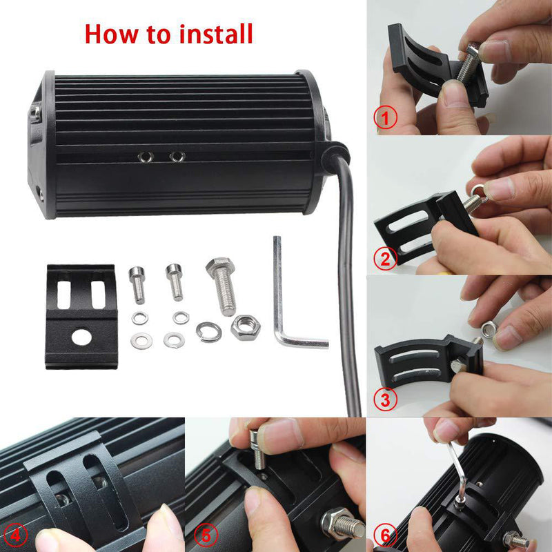 1 X 7inch 120W LED Work Light Bars Offroad Spotlight Work Driving Lamps