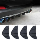 4*Car Anti-collision Rear Bumper Black Triangle Shark Wing Lip Diffuser New Hot