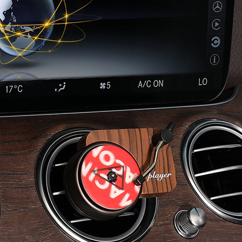 Retro Car Air Conditioner Outlet Perfume Record Player Car Aromatherapy Relax