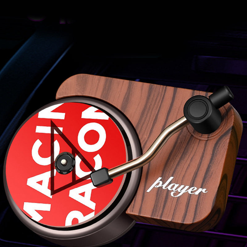 Retro Car Air Conditioner Outlet Perfume Record Player Car Aromatherapy Relax