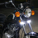 2 * Universal Amber White LED Fork Turn Signal Lights Strip Motorcycle Durable
