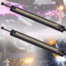 2X Universal Super Bright Amber LED Fork Turn Signal Lights Strip For Motorcycle