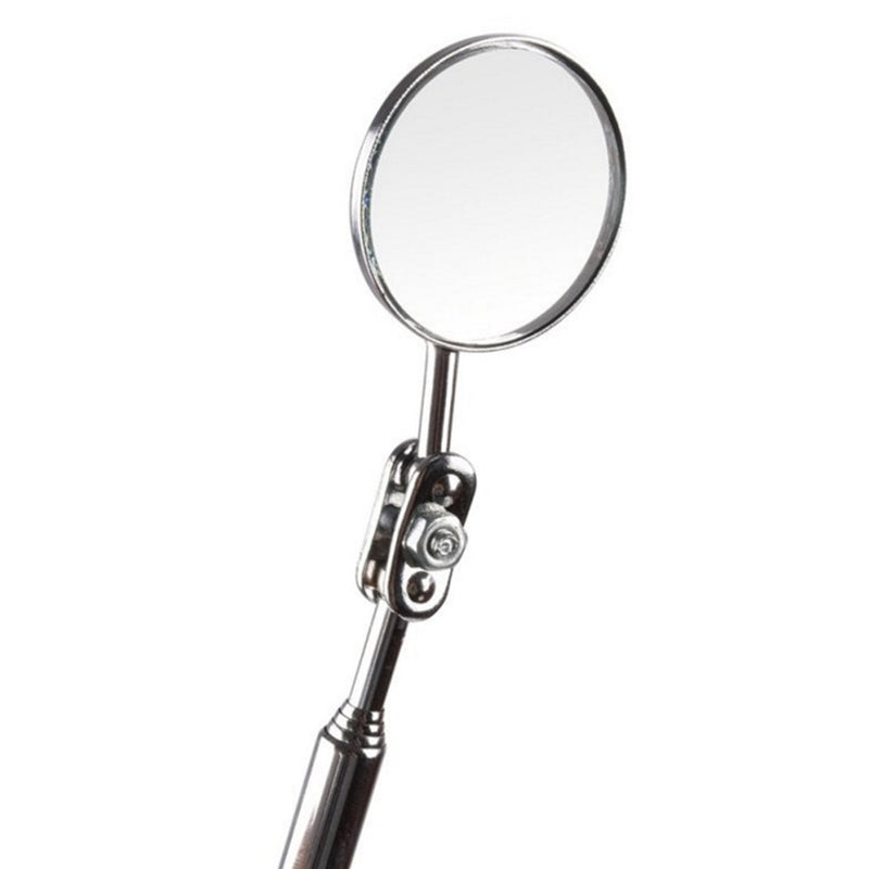1 x New Extending Telescopic Inspection Round Mirror Pocket Clip Tool Hot
