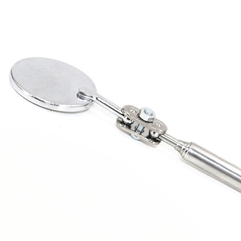 1 x New Extending Telescopic Inspection Round Mirror Pocket Clip Tool Hot